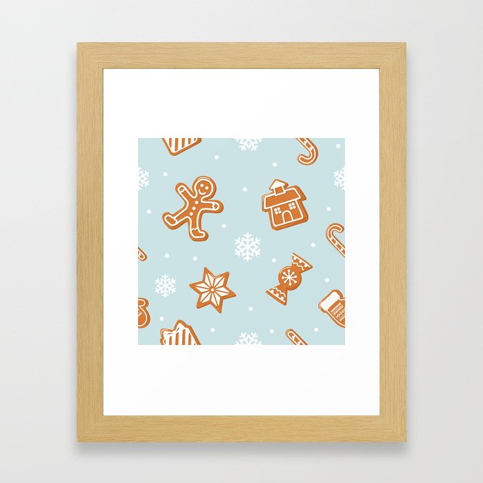 Gingerbread Cookies Framed Art Print