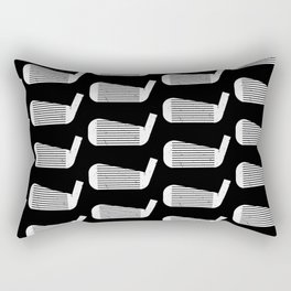 Golf Club Head Vintage Pattern (Black/White) Rectangular Pillow