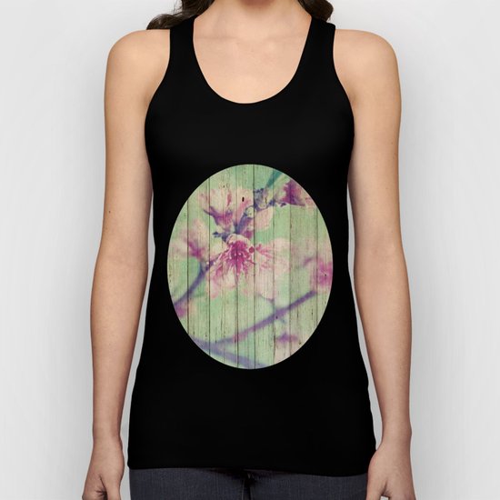 Sweet Flowers on Wood 05 Unisex Tank Top