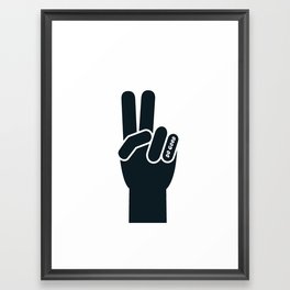 Peace Sign, Do Good B&W Framed Art Print