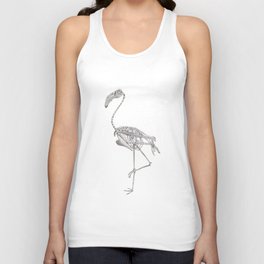 Flamingo Skeleton: Bird Halloween Animal Anatomy Unisex Tank Top