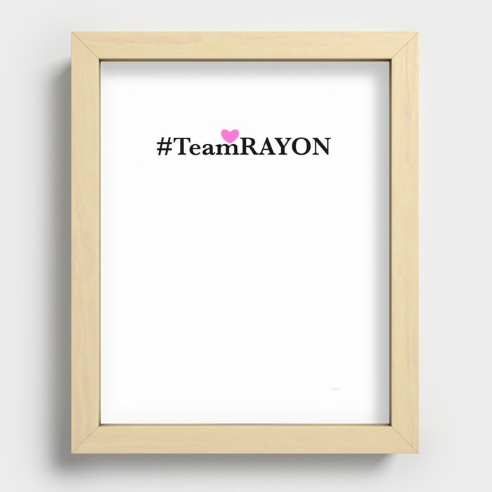 #TeamRAYON Pink - Heart  Recessed Framed Print