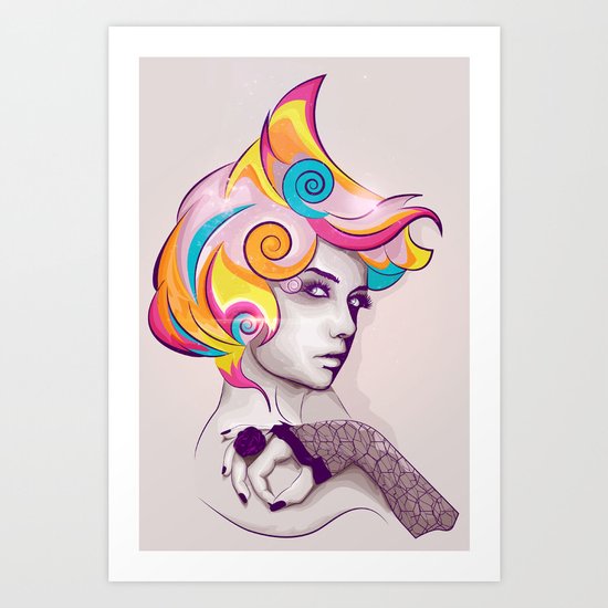 I AM MY FAVORITE COLOR Art Print