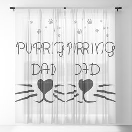 Cat Dad Gift Father's Day Gift Sheer Curtain