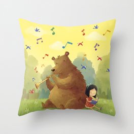 Friend Bear Throw Pillow