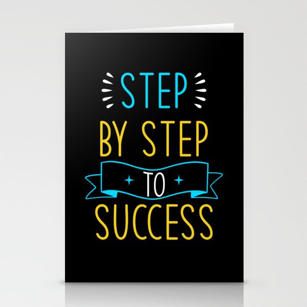 Step by Step to Success Stationery Cards
