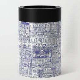 Glasgow toile periwinkle Can Cooler