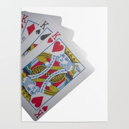 Poker of Kings K K K K - Playing Cards Edit Poster