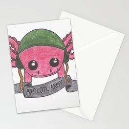 Leucistic Axolotl Stationery Cards