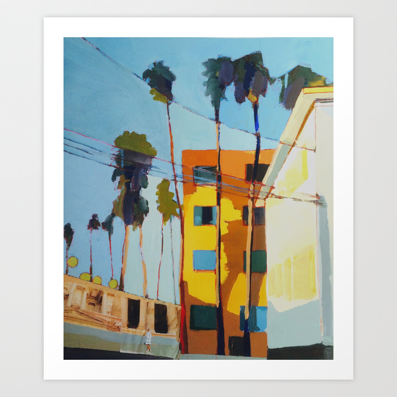 Backyard Palm Trees Art Print By Sarahcreasman Society6