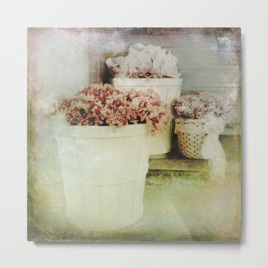 Vintage Street Flowers Metal Print