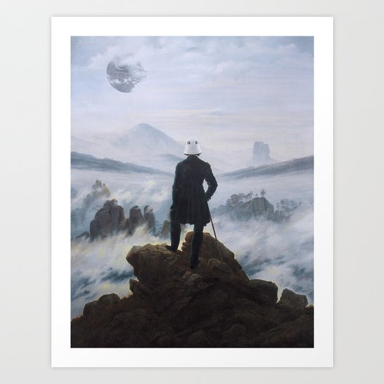 Homage to Caspar David Freidrich, "Trooping above the Sea of Fog" Art Print