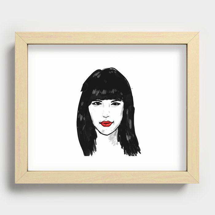 Red Lips Recessed Framed Print