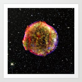 489. Vivid View of a Supernova Remnant Art Print | Astronomers, Photo, Tychobrahe, Observatory, Calaralto, Supernova, Supernovaremnant, Brilliant, Starexplosion, Universe 