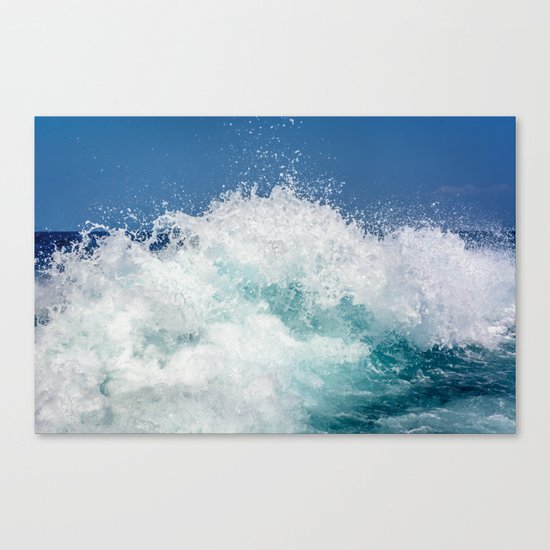 Crashing beautiful waves Canvas Print