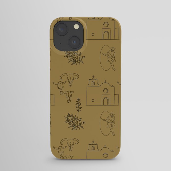 Dwellings of Goliad - Gold iPhone Case