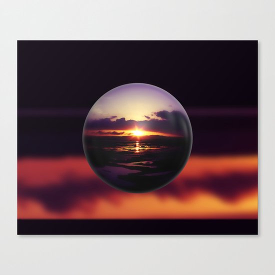 Float on the clouds like a drop of dew and bask in the light of a sunrise view Canvas Print