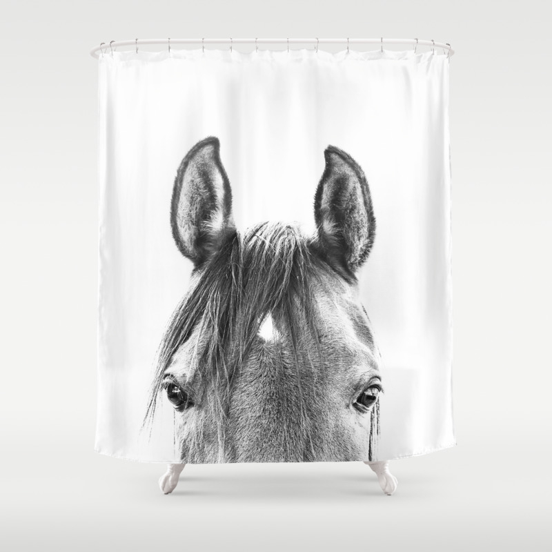 Peekaboo Horse Bw Horse Print Horse Photo Equestrian Print