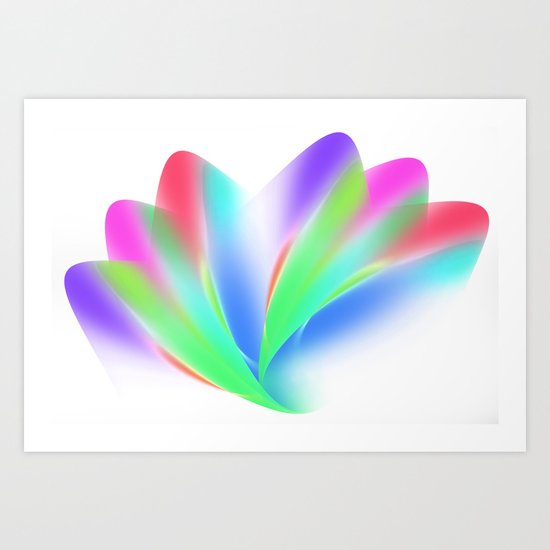 Fanned (on White) Art Print