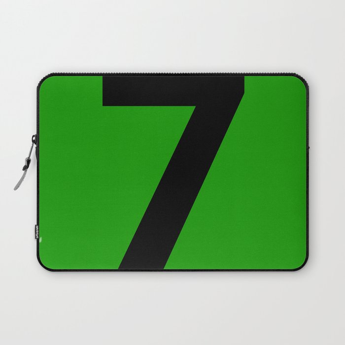 Number 7 (Black & Green) Laptop Sleeve