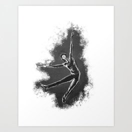 male dancer  in black and white Art Print | Dancingman, Contemporarydance, Dancing, Illustration, Silhouetteman, Man, Drawing, Legs, Silhouette, Modern 