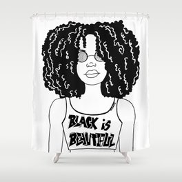 Cool Chic (Black is Beautiful) Shower Curtain