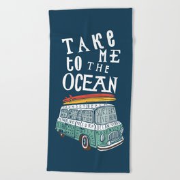 Surfer's campervan  Beach Towel