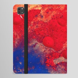 Liquid Volcano Fire Marble Taking Over the Blue Ocean iPad Folio Case