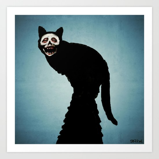 Skullcat Art Print