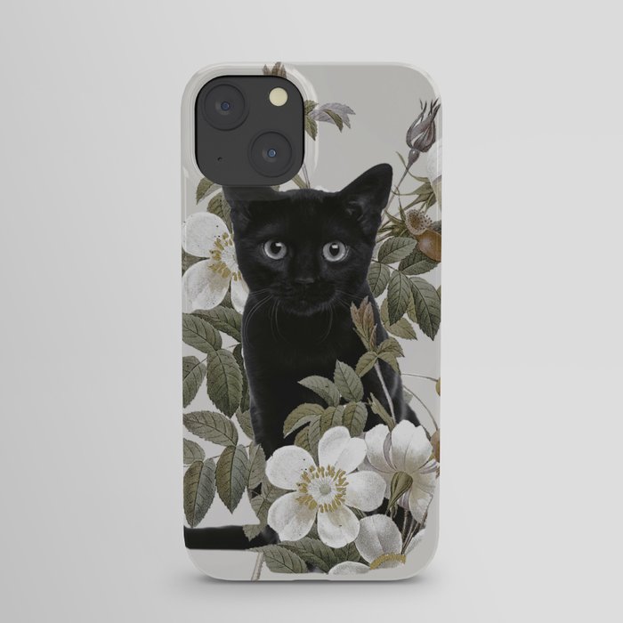 Cat With Flowers iPhone Case