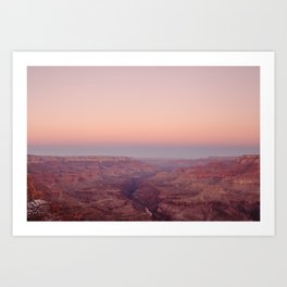 Grand Canyon under a Pink Sky Art Print
