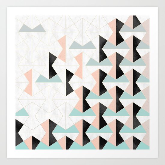 Mixed Material Tiles Art Print