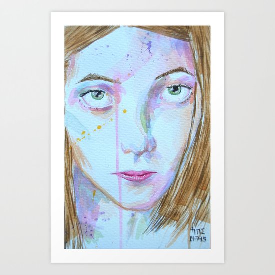 Green eyes Art Print