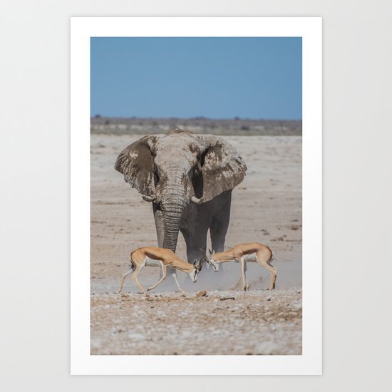 Elephant Safari Art Print