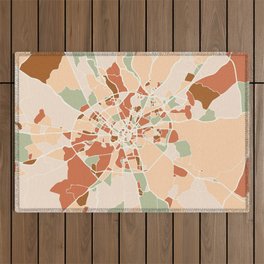 MOSCOW RUSSIA CITY MAP EARTH TONES Outdoor Rug