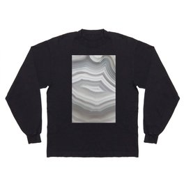 Grey and White Long Sleeve T-shirt