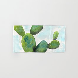 Prickly Pear in Blue Hand & Bath Towel