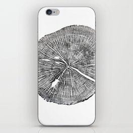 Shenandoah National Park, Oak - Tree ring ink woodblock print  iPhone Skin