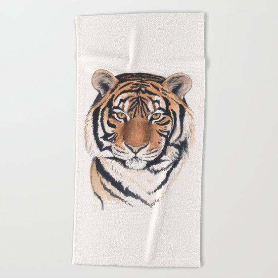 Tiger portrait no.2 Beach Towel