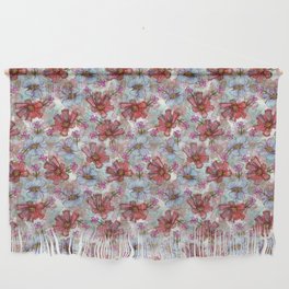 Hand Drawing Flowers Wall Hanging