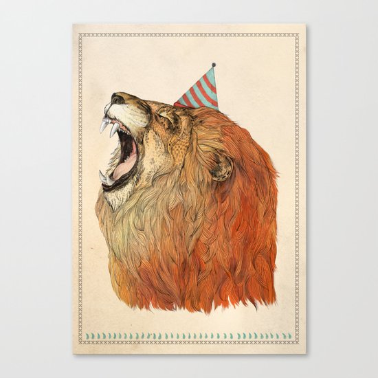 Birthday Lion Canvas Print