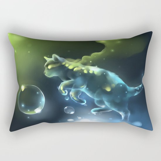 Aqua Apparition Rectangular Pillow