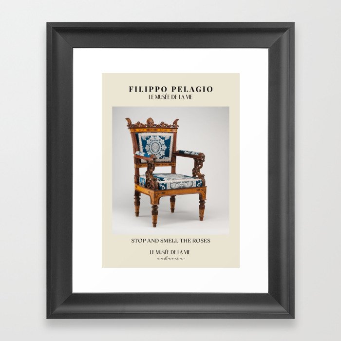 Vintage designer chair | Inspirational quote 25 Framed Art Print