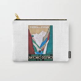 1930 ARGENTINA Tierra Del Fuego Travel Poster Carry-All Pouch | Antoniodelfino, Graphicdesign, Tierradelfuego, Vintageargentina, Retrotravel, Artdecoadvertising, Vintagetravel, Artdecotravel, Southamerica, Tourismposter 