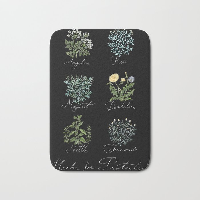 Herbs for Protection Bath Mat