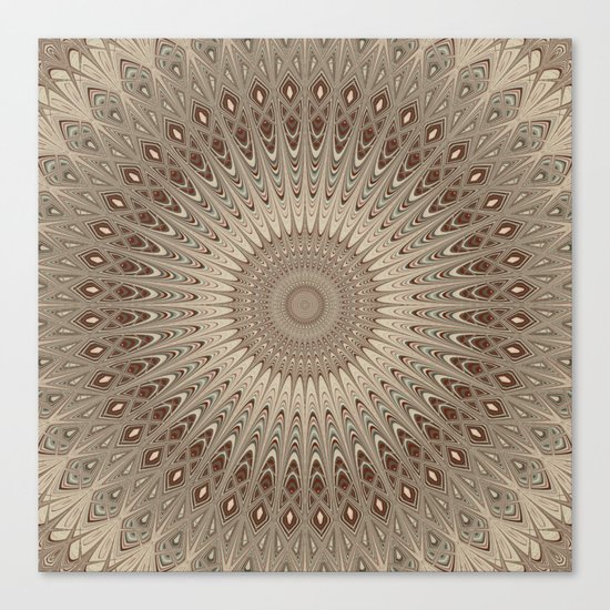 Beige mandala Canvas Print