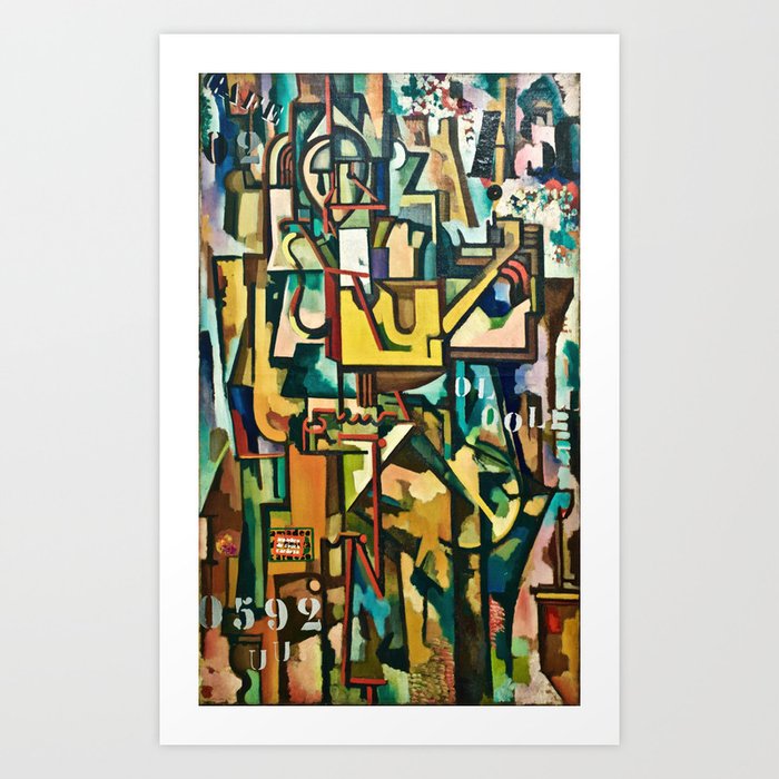 Metallic Vibrations (Mechanical Geometric Splendor) Amadeo de Souza-Cardoso (Portuguese) Art Print