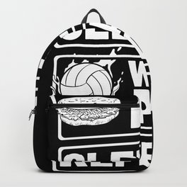 Water Polo Ball Player Cap Goal Game Backpack