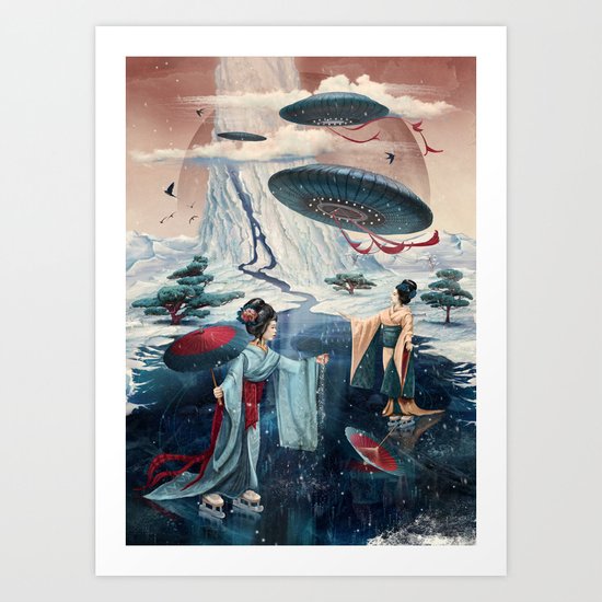 Holiday ice Art Print