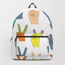 Peace Hands - Retro Kids Palette Backpack